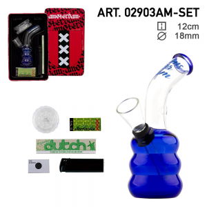 BONG 13CM SET ΑΝΑΠΤΥΡΑΣ ΧΑΡΤΑΚΙ GRINDER