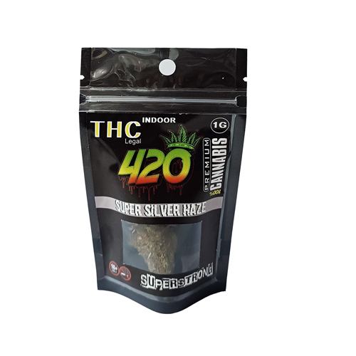420 – SUPER SILVER HAZE 100% STRONG CBD 1g
